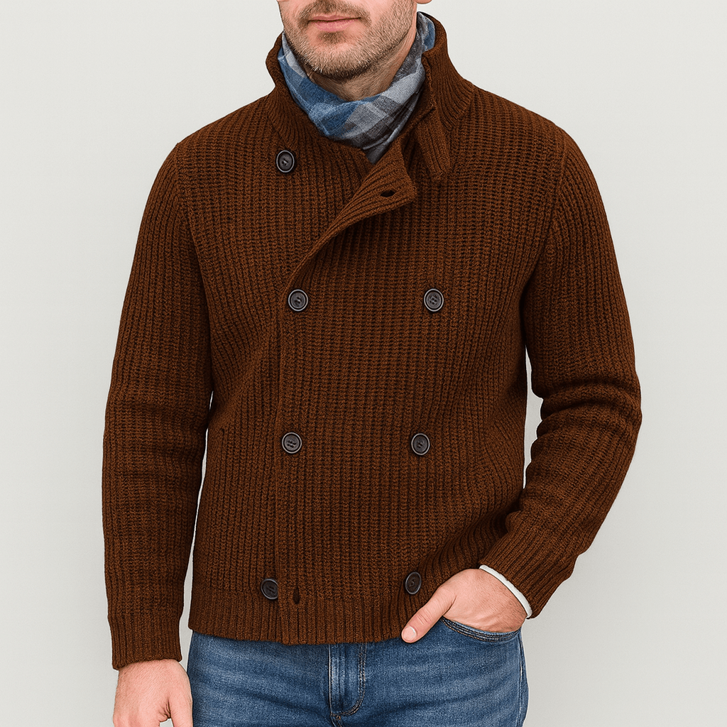 Classic Button Front Sweater Cardigan - OutfitLondon