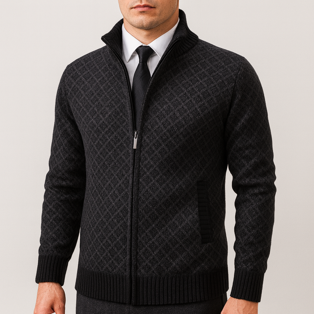 Slim Fit Knitted Sweater Cardigan - OutfitLondon