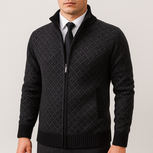 Slim Fit Knitted Sweater Cardigan - OutfitLondon