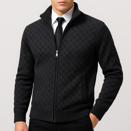 Slim Fit Zip Up Sweater - OutfitLondon