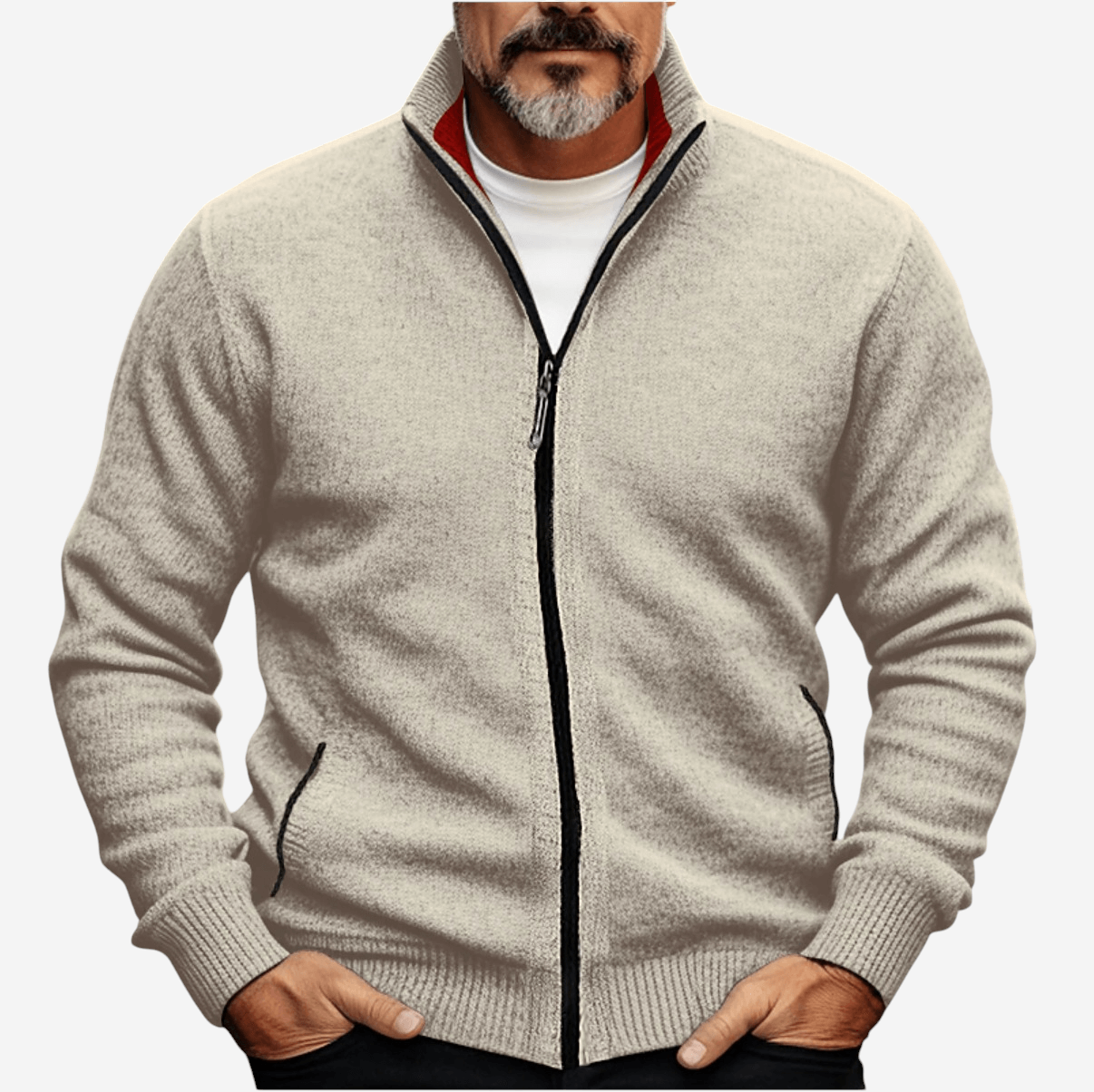 Cozy Long Sleeve Zip Cardigan - OutfitLondon