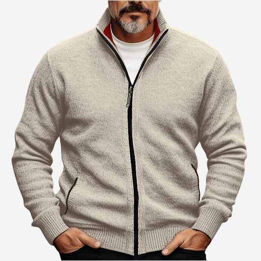 Cozy Long Sleeve Zip Cardigan - OutfitLondon