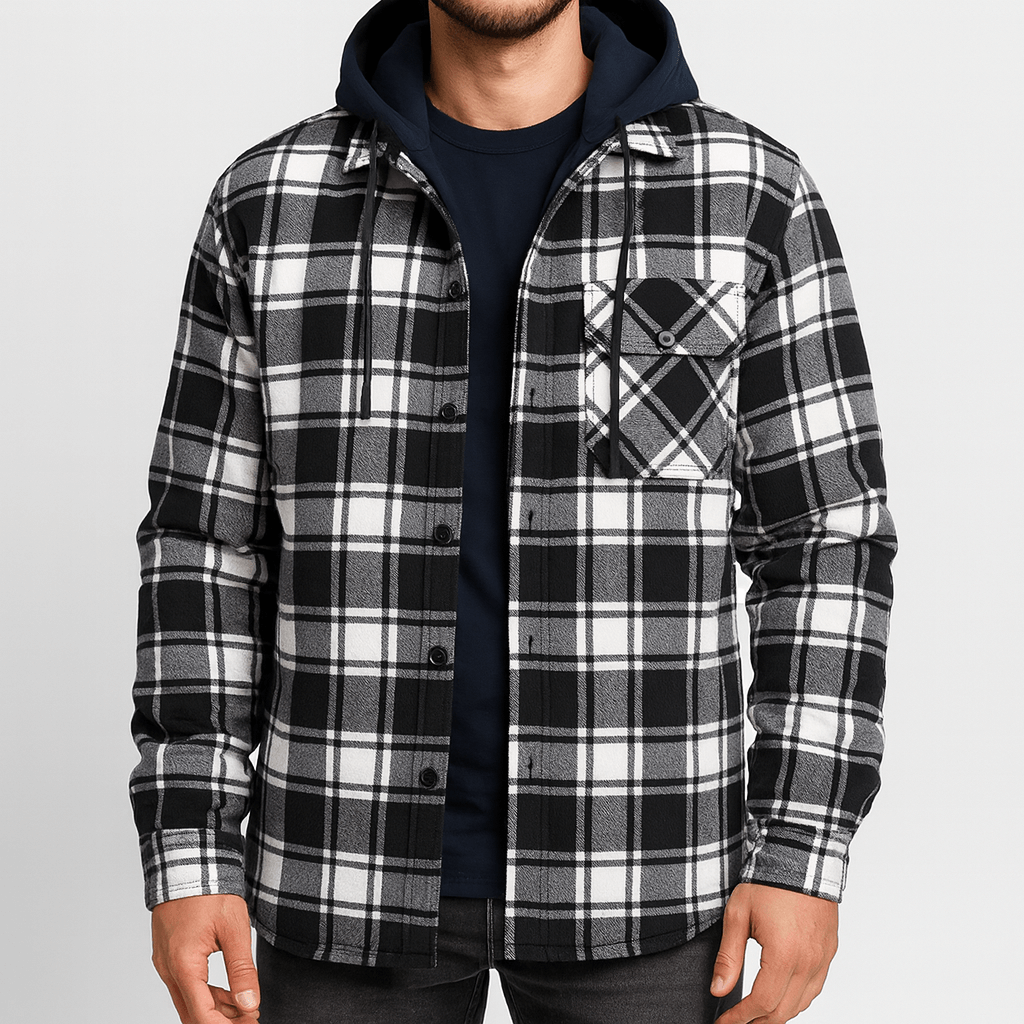 Flannel Lumberjack Hoodie Jacket - OutfitLondon