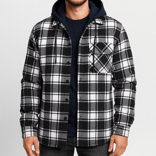 Flannel Lumberjack Hoodie Jacket - OutfitLondon
