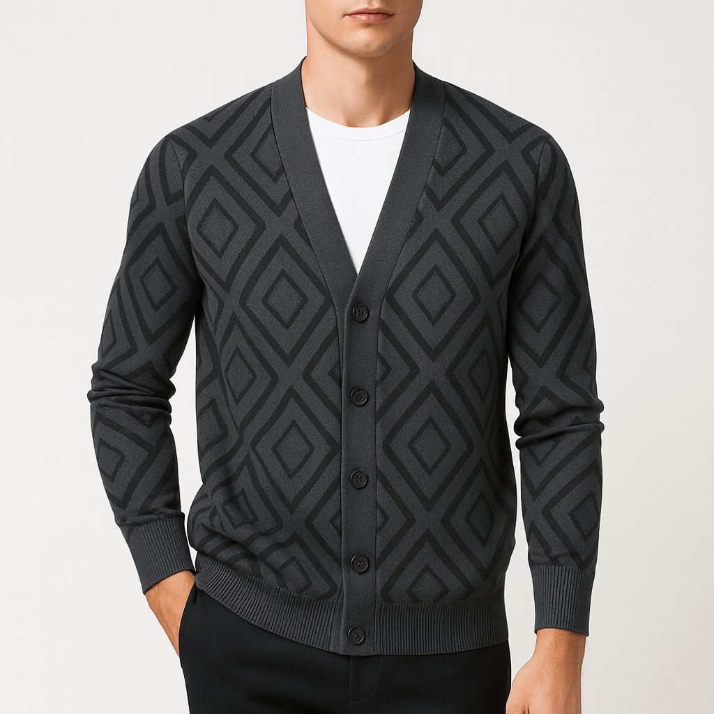 Soft Patterned Knit Cardigan