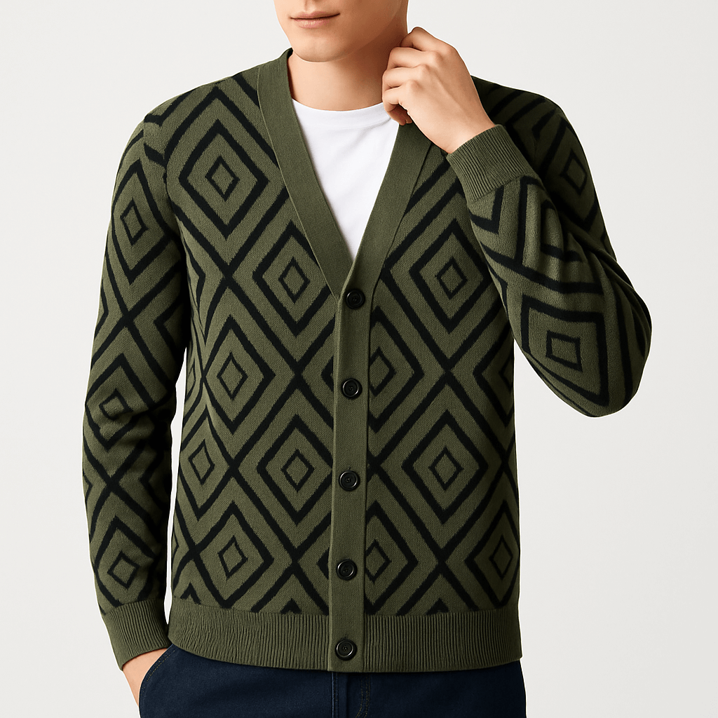 Soft Patterned Knit Cardigan