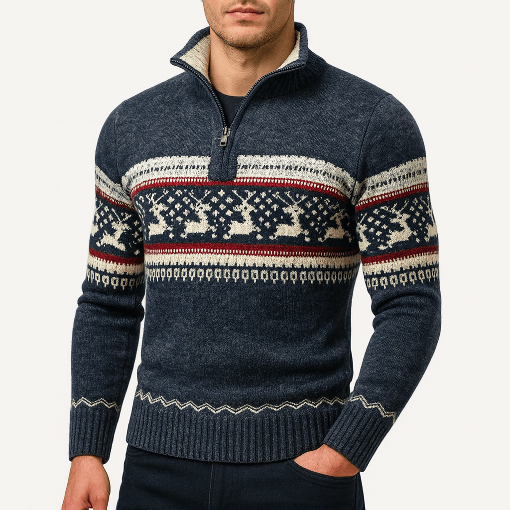 Classic Colorblock Crew Neck Sweater