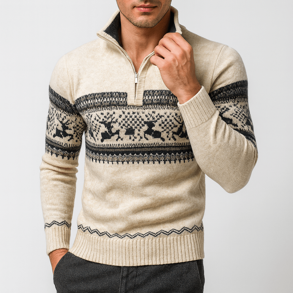 Classic Colorblock Crew Neck Sweater