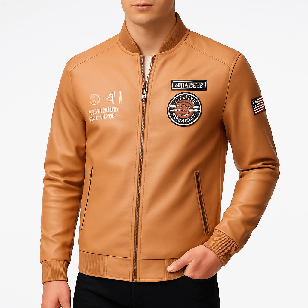 Faux Leather Biker Jacket - OutfitLondon