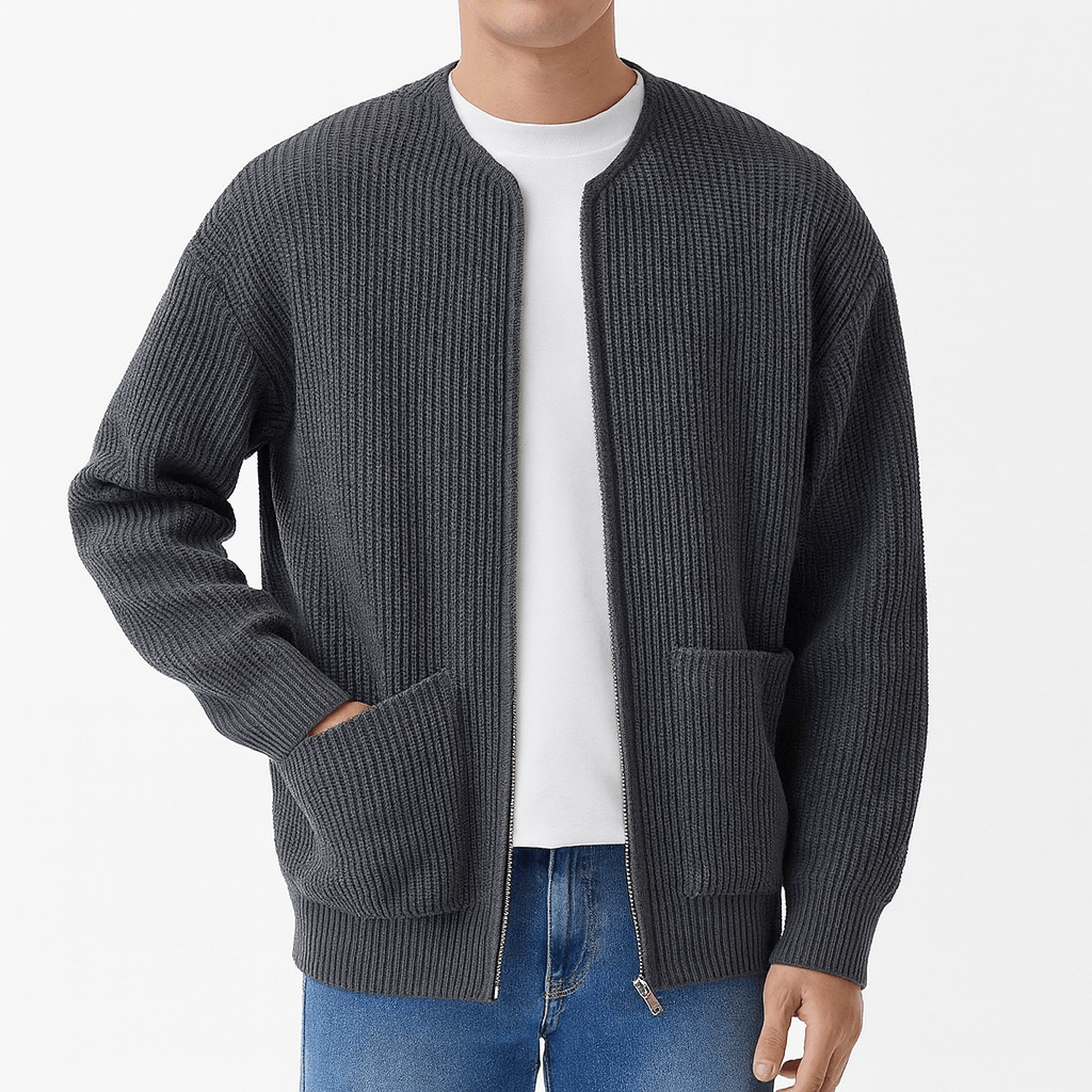 Simple Zip Up Sweater