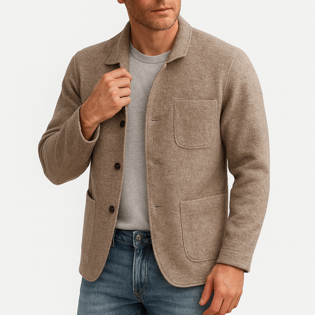 Warm Fleece Layered Cardigan - OutfitLondon