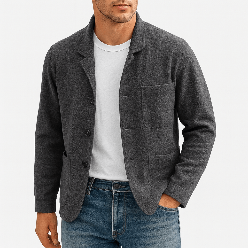 Warm Fleece Layered Cardigan