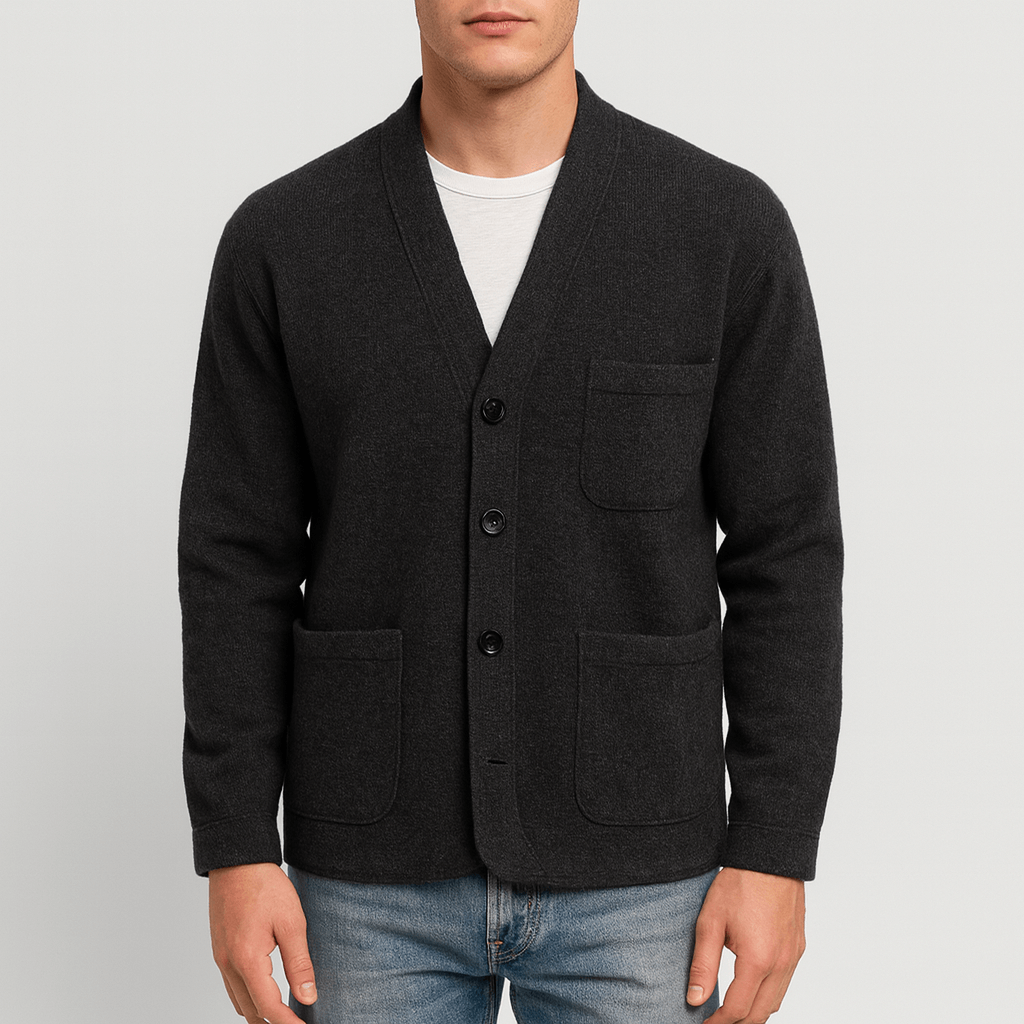 Warm Fleece Layered Cardigan