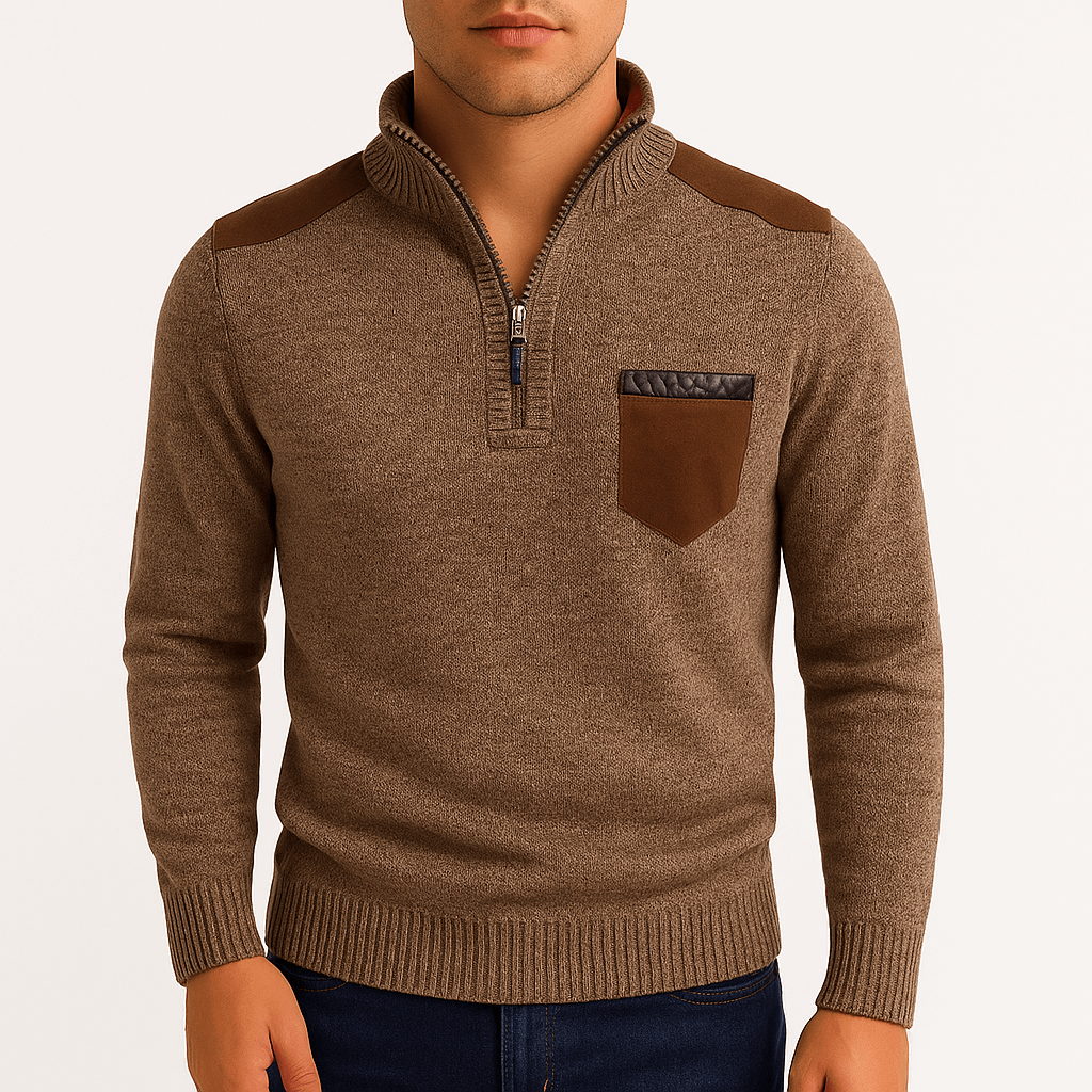 Casual Pullover Zip Sweater