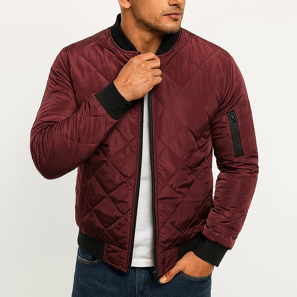 Padded Diamond Pattern Jacket