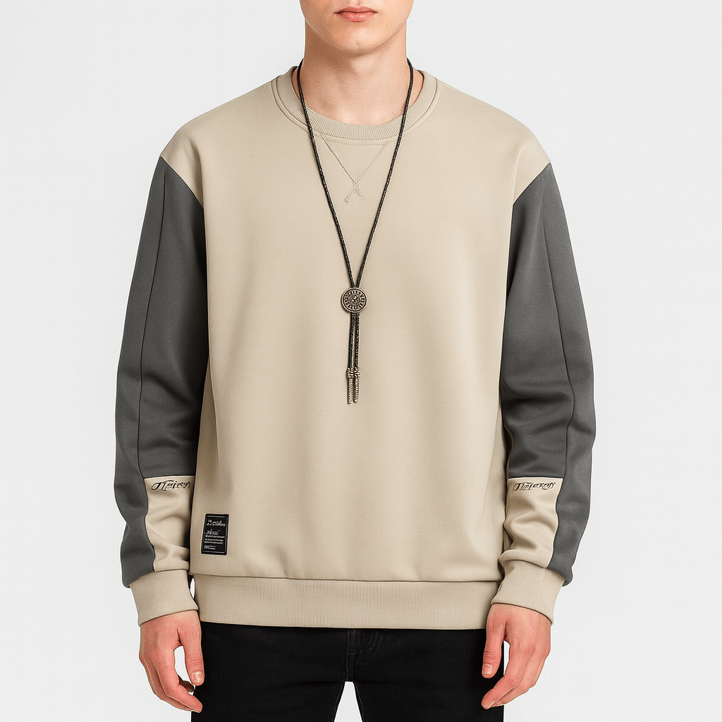 Classic Contrast Crew Sweatshirt - OutfitLondon