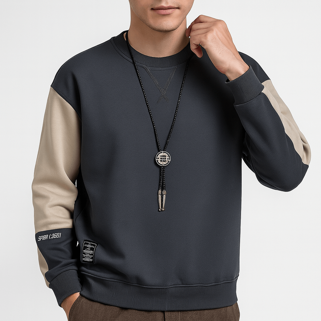 Classic Contrast Crew Sweatshirt