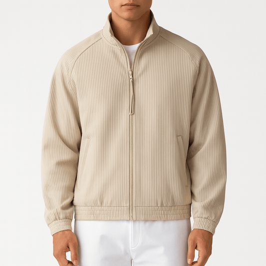 Textured Relaxed Fit Jacket - OutfitLondon
