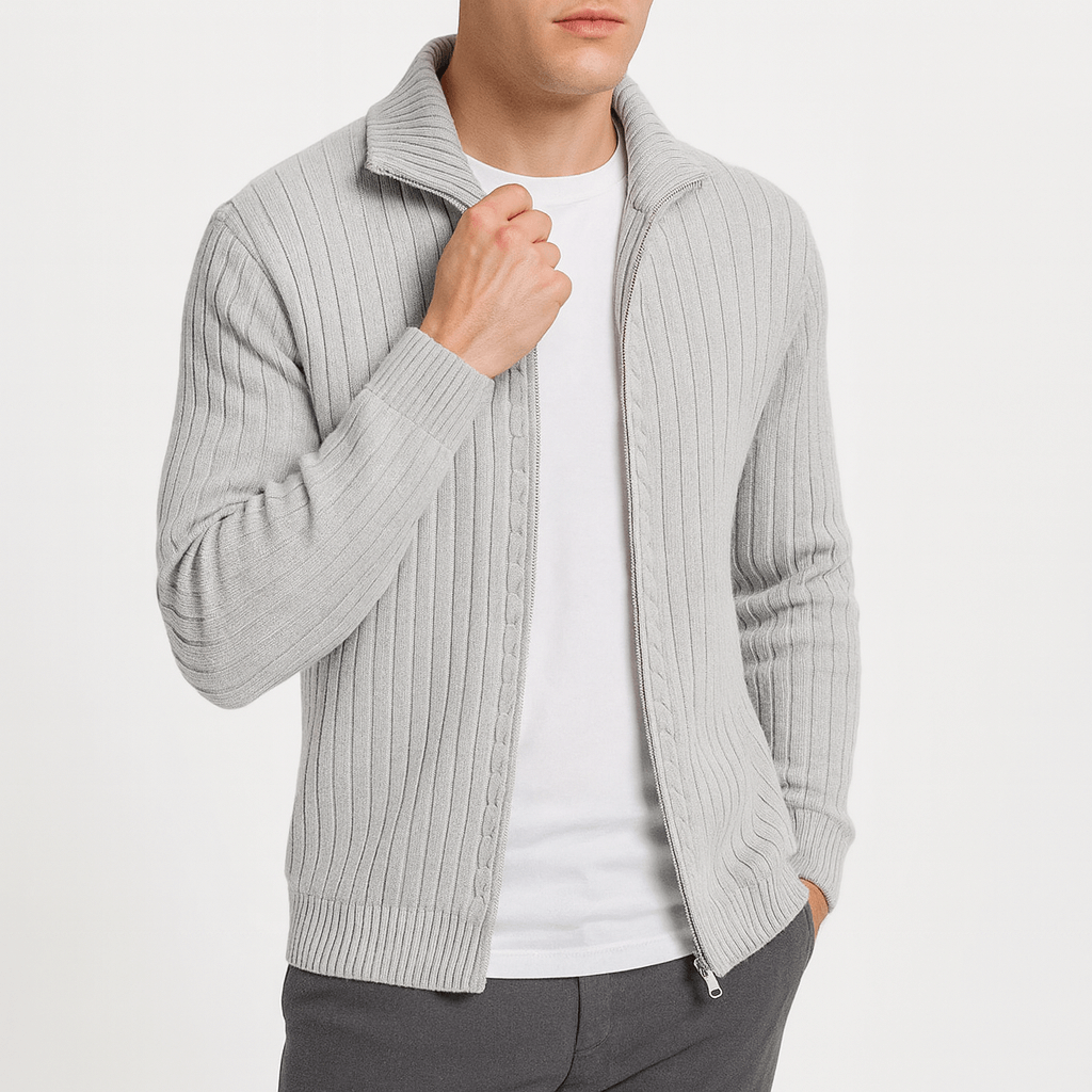 Textured Open Front Knit Cardigan Sweater - OutfitLondon