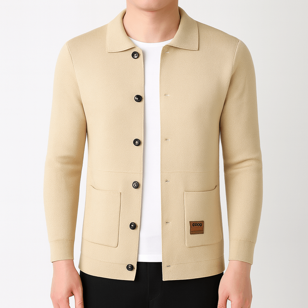 Fitted Neckline Sweater Cardigan