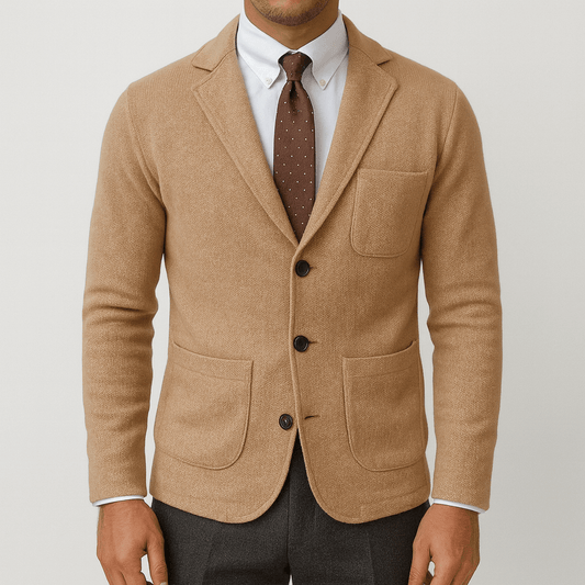 Fitted Knit Cardigan Sweater - OutfitLondon