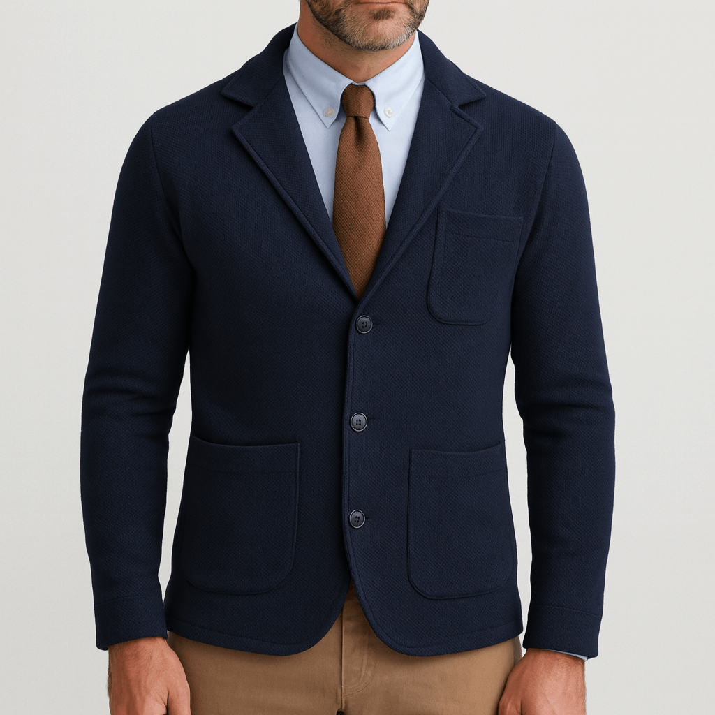 Fitted Knit Cardigan Sweater