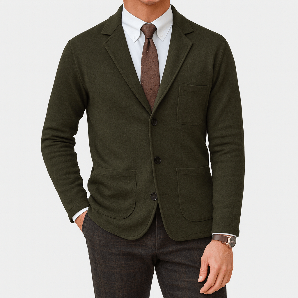Fitted Knit Cardigan Sweater