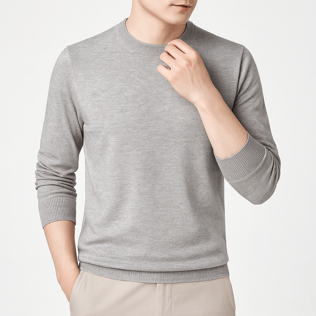 Classic Fit Men's Crew Neck Jumper