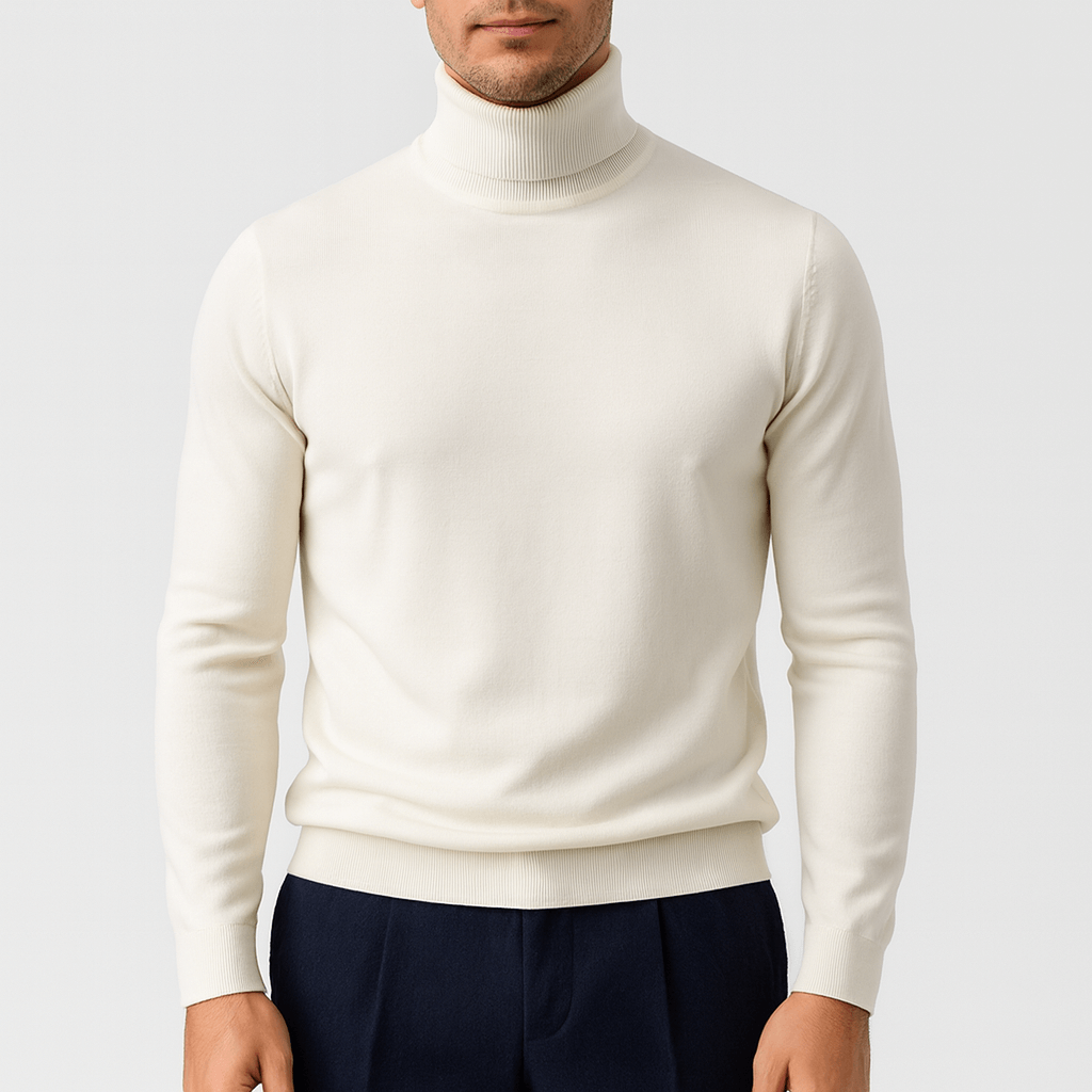 Fitted Crew Neck Sweater - OutfitLondon