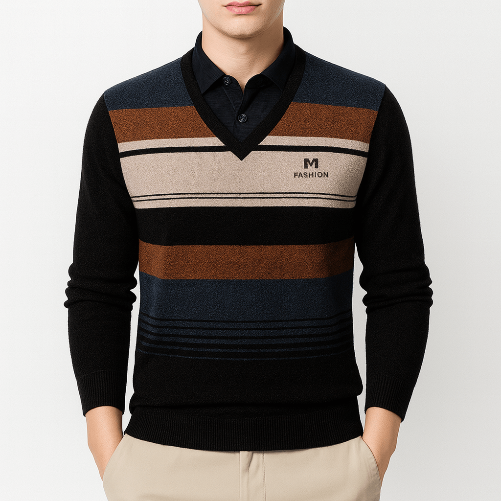 Colorful Crew Neck Sweater - OutfitLondon