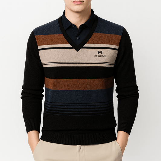 Colorful Crew Neck Sweater - OutfitLondon