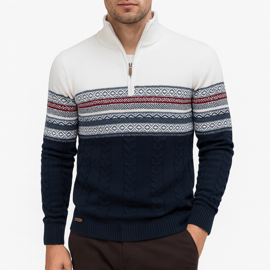 Classic Multi-Color Pullover Sweater - OutfitLondon