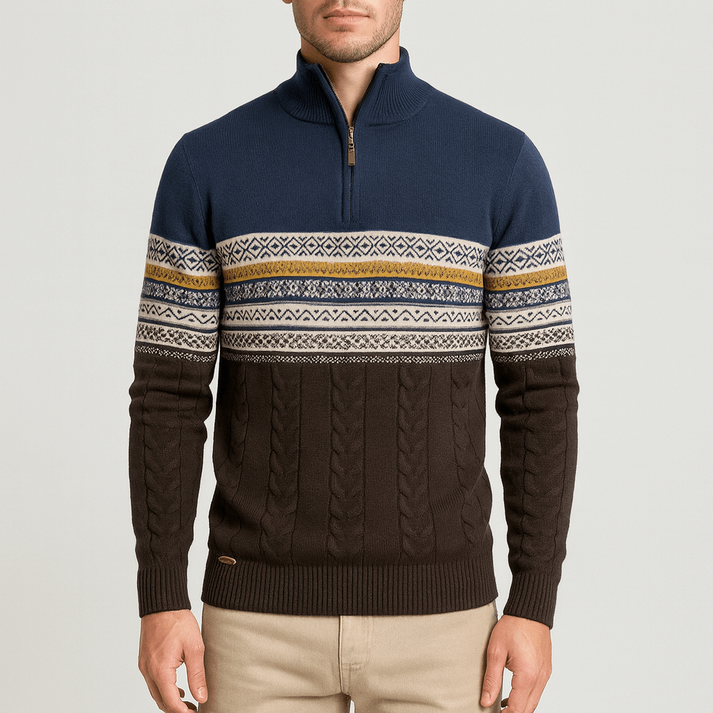 Classic Multi-Color Pullover Sweater