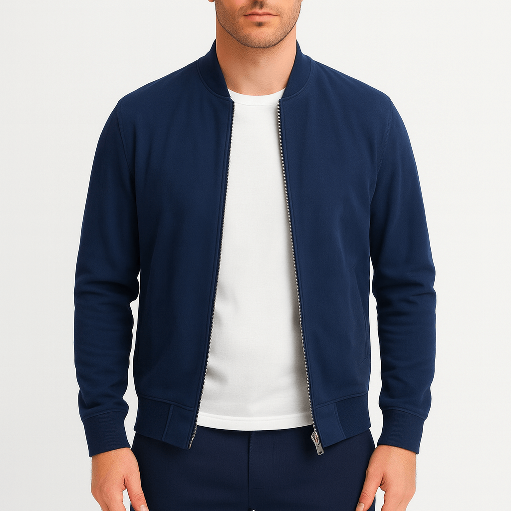Soft Leather Zip Up Coat