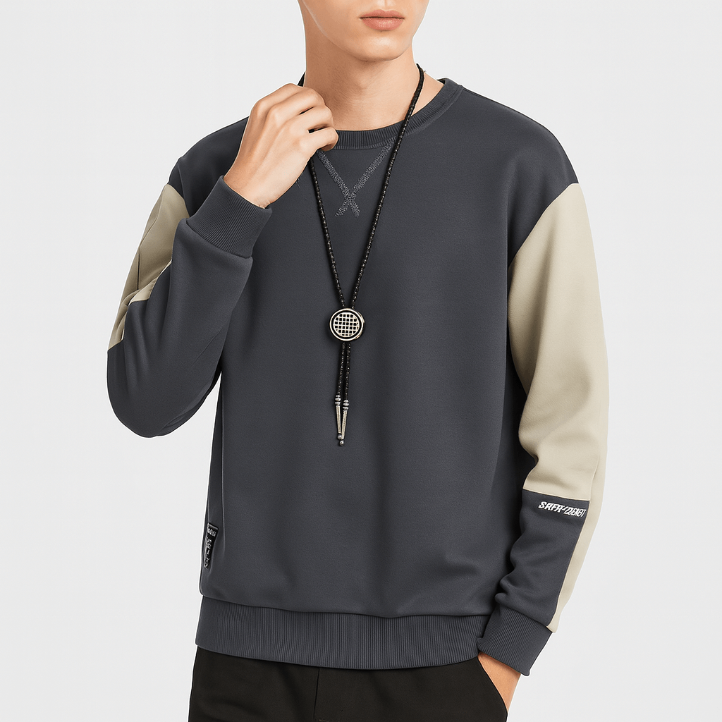 Colorblock Crew Neck Sweatshirt