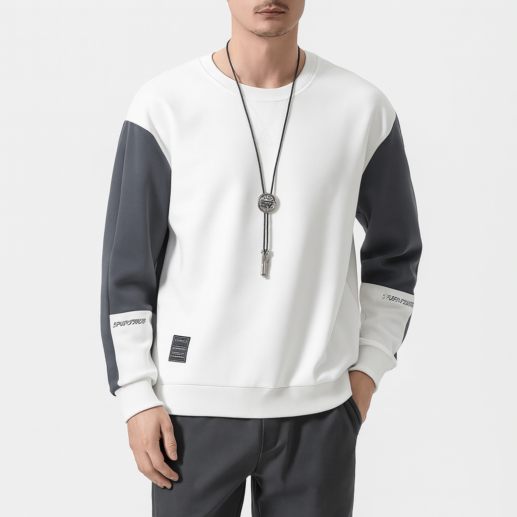 Colorblock Crew Neck Sweatshirt