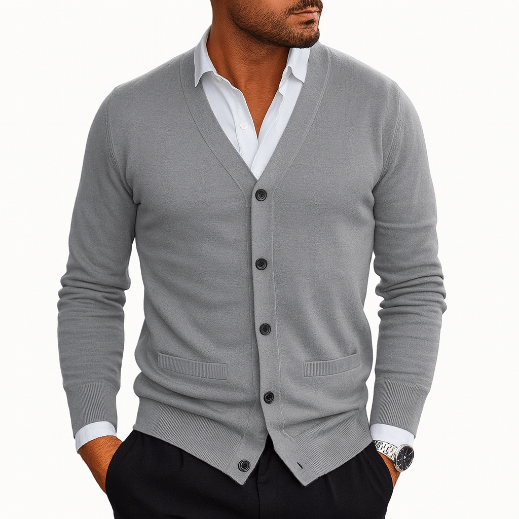 Open Front Button Sweater Cardigan