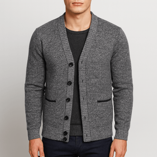 Open Front Button Sweater Vest - OutfitLondon