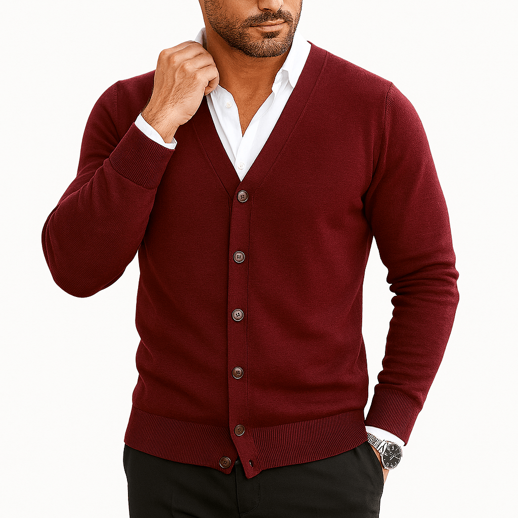 Open Front V-Neck Sweater Cardigan
