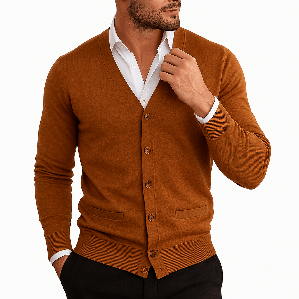 Open Front V-Neck Sweater Cardigan