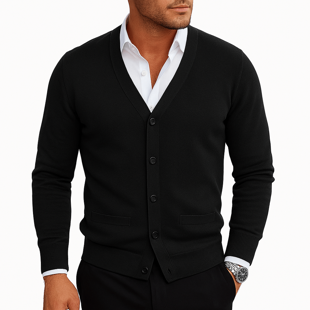 Open Front V-Neck Sweater Cardigan