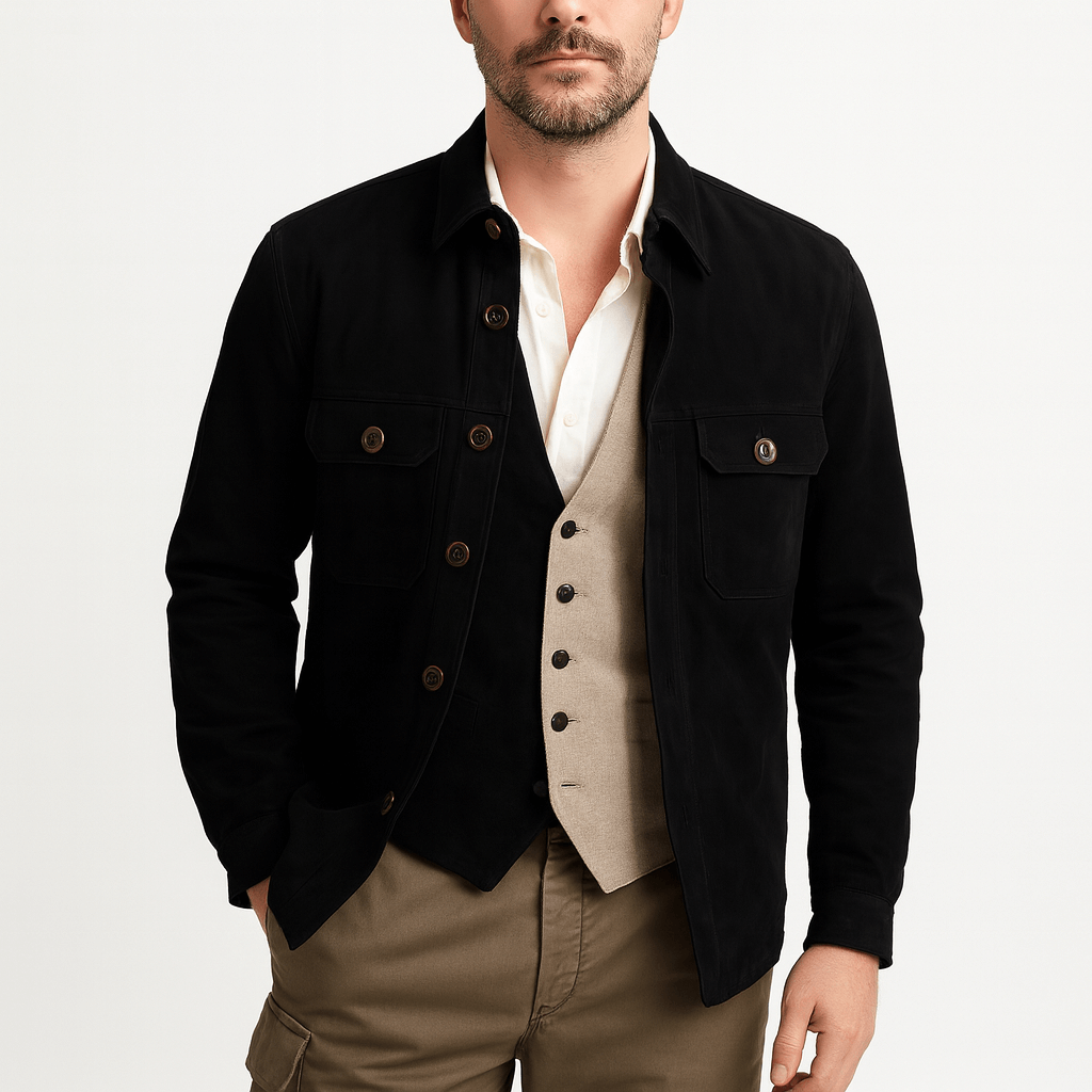 Classic Brown Leather Jacket - OutfitLondon