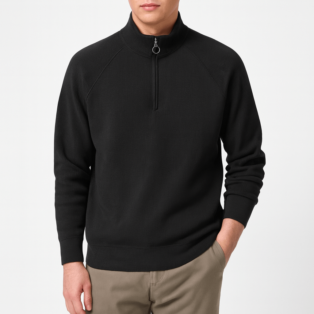 Soft Textured Crew Neck Sweatshirt