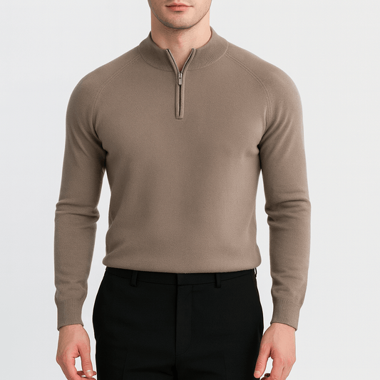 Fine Knit Slim Fit Sweater - OutfitLondon