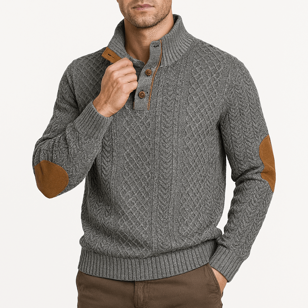 Fleece Jacket with Faux Leather Details