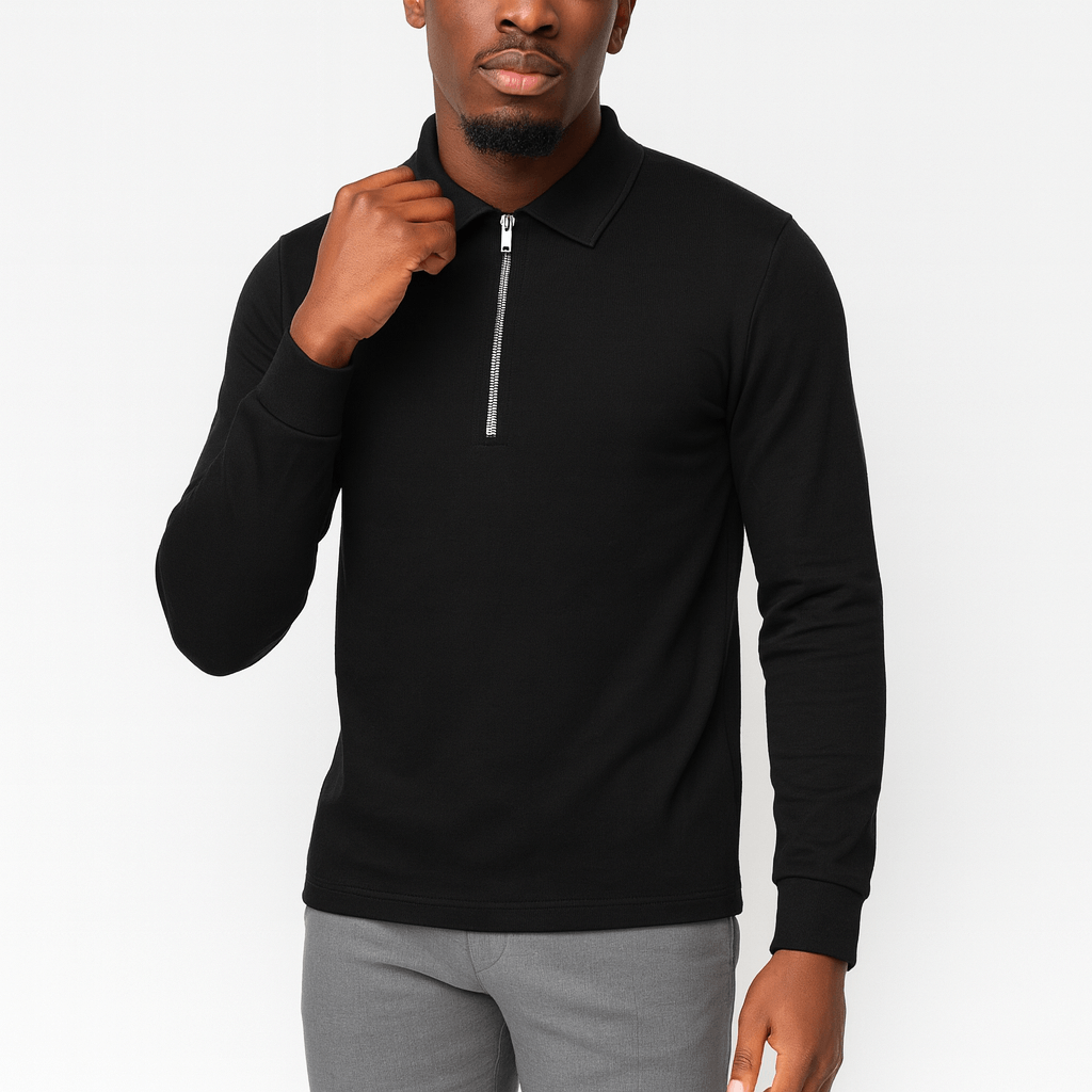 Classic Button Down Polo Sweater - OutfitLondon