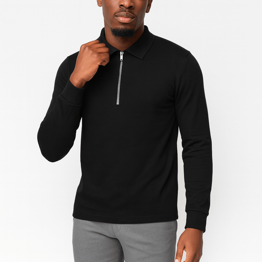 Classic Button Down Polo Sweater - OutfitLondon