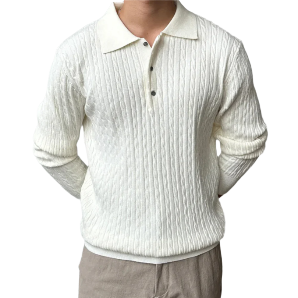 Premium Men's Long Sleeve Polo Shirt - OutfitLondon