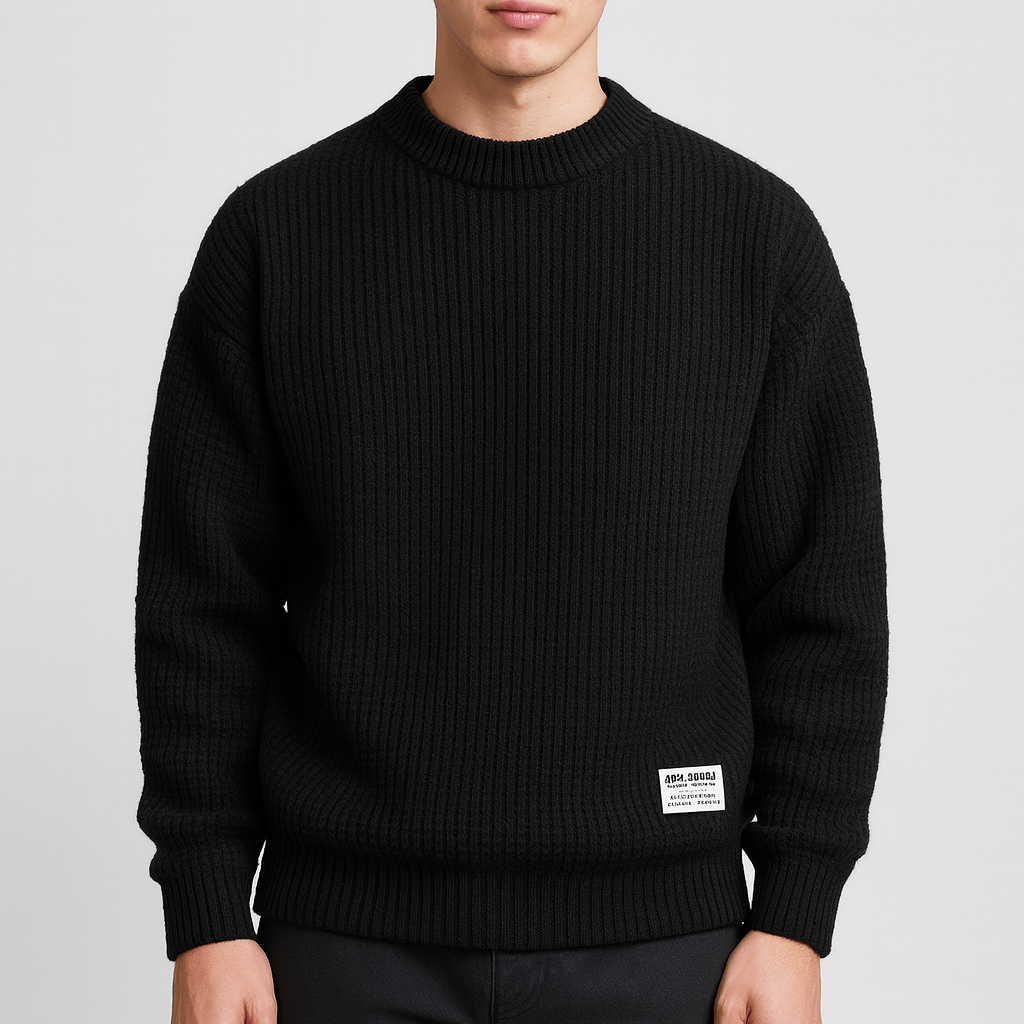 Comfortable Oversized Crew Neck Sweater - OutfitLondon