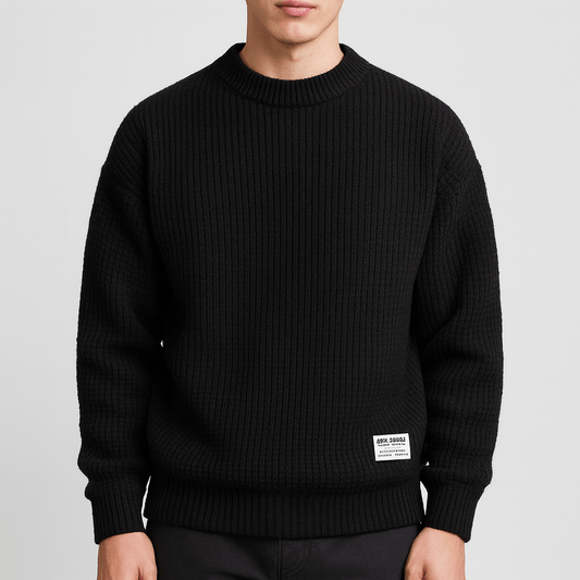Comfortable Oversized Crew Neck Sweater - OutfitLondon